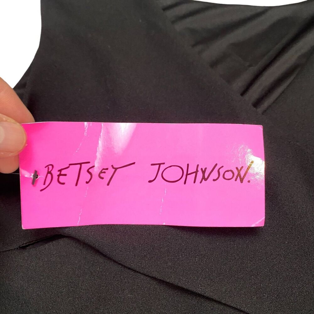 Betsey Johnson Scuba Crepe Midi Dress Women Size14 Black - Picture 2 of 16
